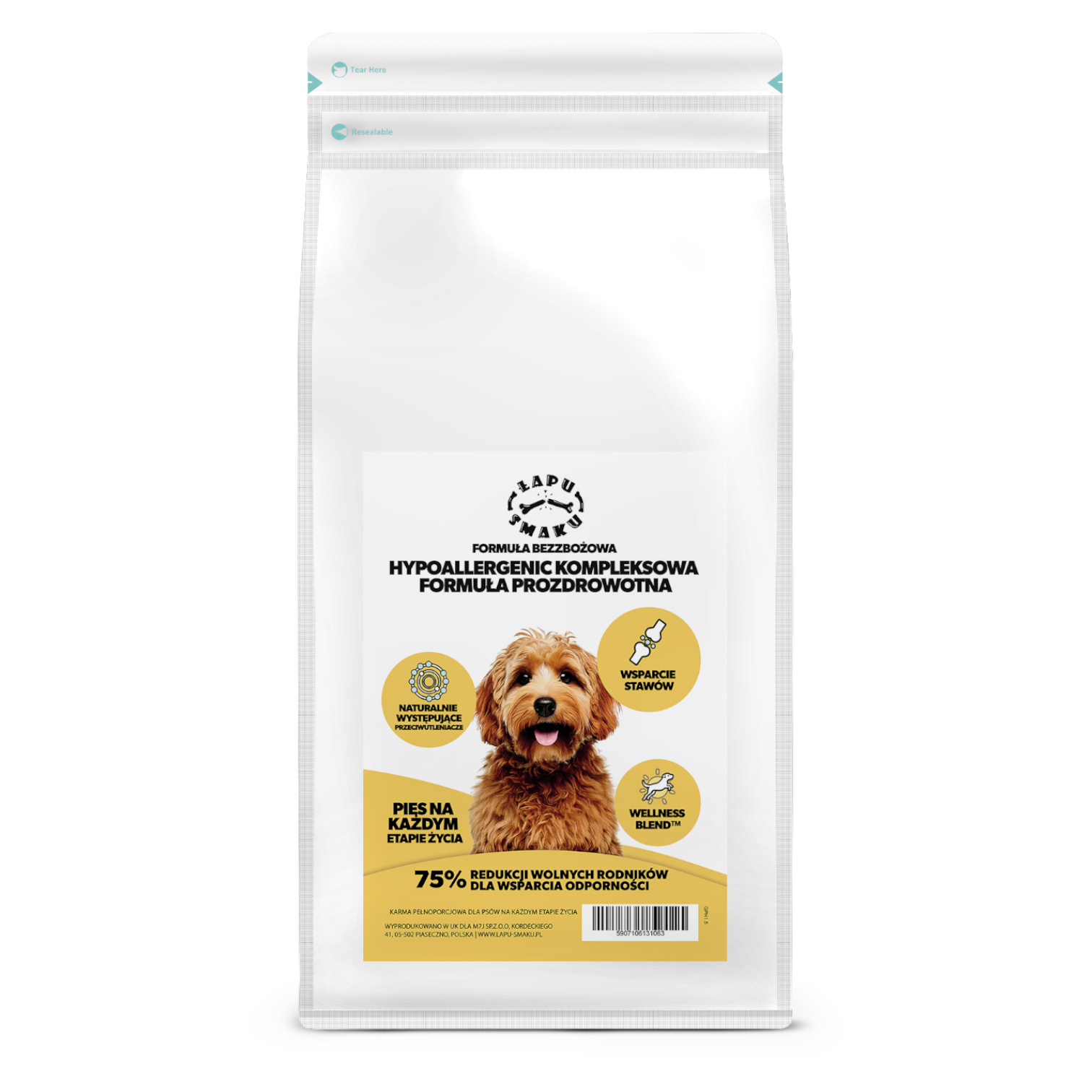 Hipoalergiczna Karma Sucha 1.5 kg - Łapu Smaku VetCare